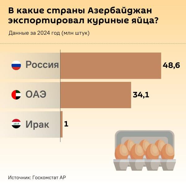 Инфографика: В какие страны Азербайджан экспортировал куриные яйца? - Sputnik Азербайджан