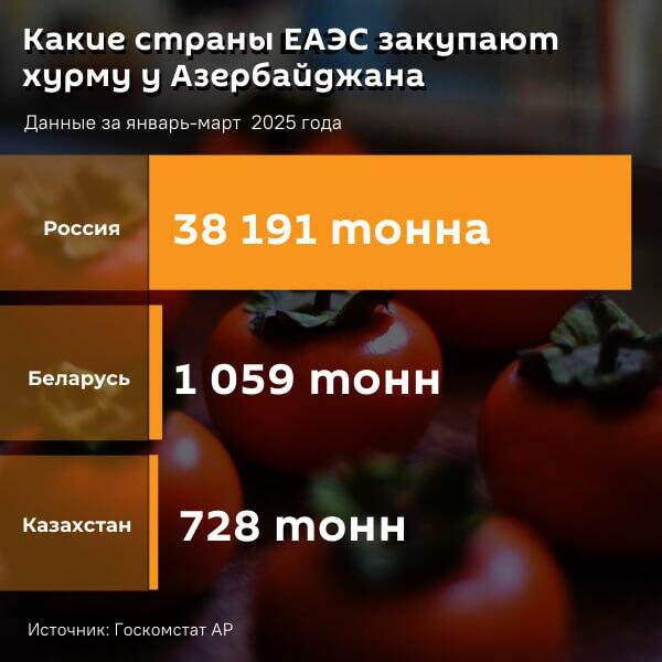 Инфографика: Какие страны ЕАЭС закупают хурму у Азербайджана - Sputnik Азербайджан