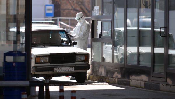КПП на грузино-азербайджанской границе. Красный мост, фото из архива - Sputnik Азербайджан