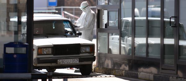 КПП на грузино-азербайджанской границе. Красный мост, фото из архива - Sputnik Азербайджан