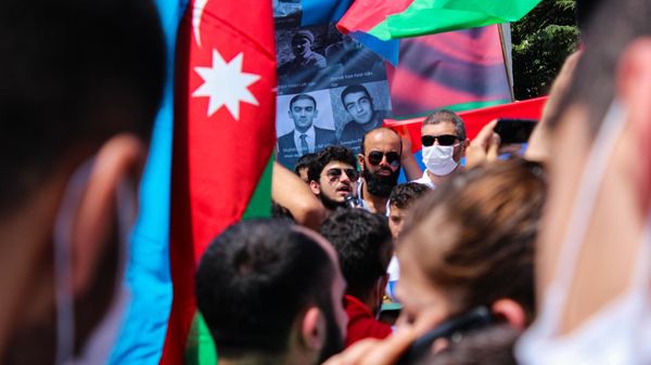 Акция в поддержку Азербайджана - Sputnik Азербайджан