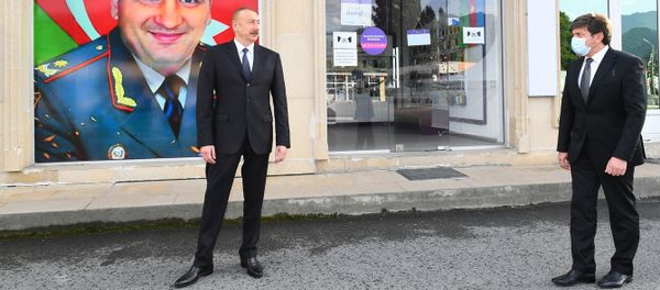 Prezident İlham Əliyev Qəbələdə - Sputnik Азербайджан