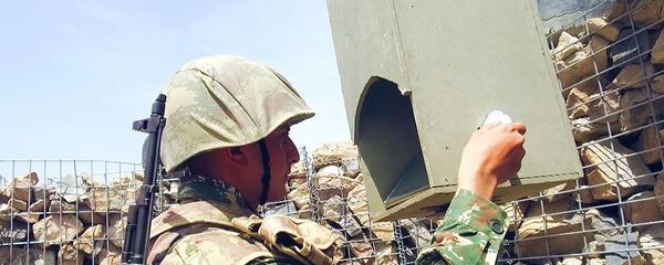 Азербайджанский военнослужащий на боевой позиции, фото из архива - Sputnik Азербайджан
