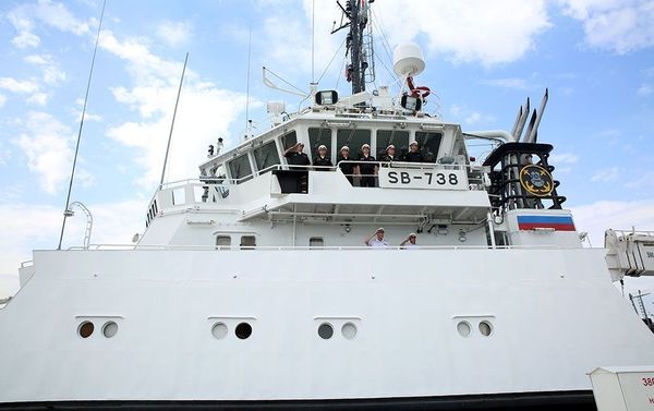 Корабли Каспийской флотилии Военно-морского флота (ВМФ) России покинули Бакинский порт - Sputnik Азербайджан