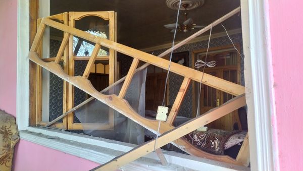 Разрушенный в результате обстрела жилой дом в Тертерском районе Азербайджана - Sputnik Азербайджан