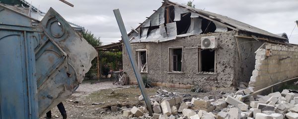 Последствия обстрела в селе Азад Гарагойунлу Тертерского района - Sputnik Азербайджан