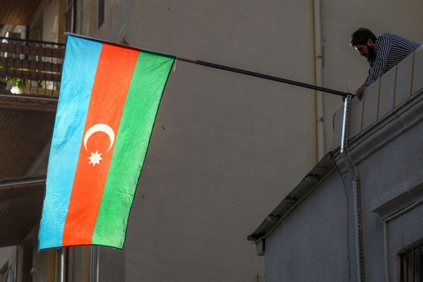 Флаги Азербайджана на улицах Баку. - Sputnik Азербайджан