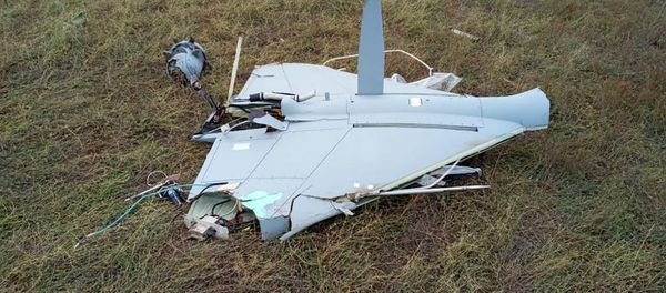 Сбитый армянский БПЛА, фото из архива - Sputnik Азербайджан
