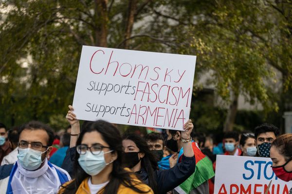 Акция в поддержку Азербайджана в Нью Йорке - Sputnik Азербайджан