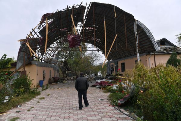 Erməni qüvvələrinin açdıqları atəşdən sonra Tərttərdə vəziyyət - Sputnik Азербайджан