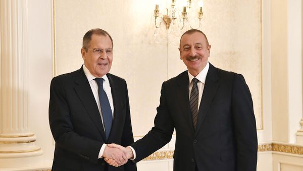 İlham Əliyev Rusiyanın xarici işlər naziri Sergey Lavrovu qəbul edib - Sputnik Азербайджан