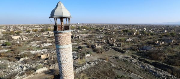 Минарет мечети Джума в Агдаме, фото из архива - Sputnik Азербайджан