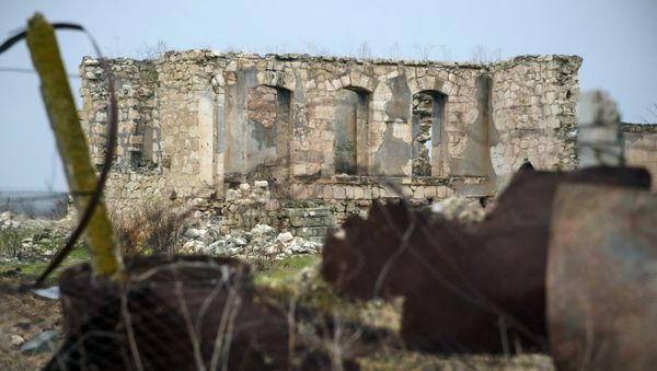 Ağdamda dağıdılmış məscid - Sputnik Азербайджан