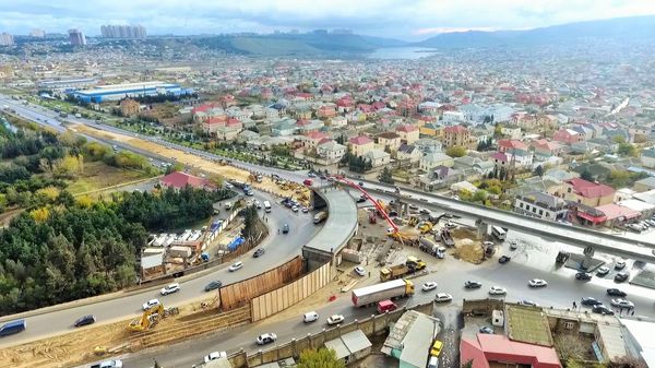 Sulutəpə dairəsində yeni qovşağının inşası - Sputnik Азербайджан