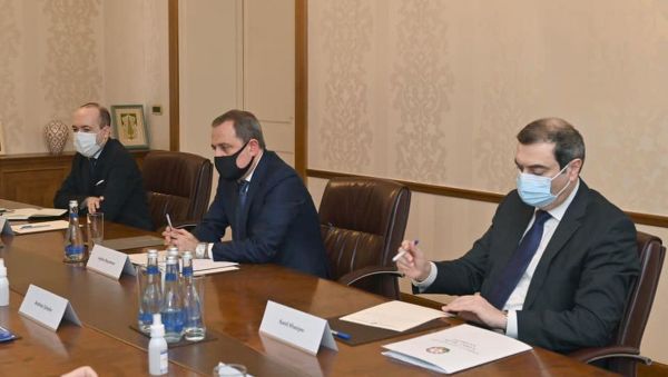 Джейхун Байрамов во время встречи с представителями МГ ОБСЕ и послом России в Азербайджане - Sputnik Азербайджан