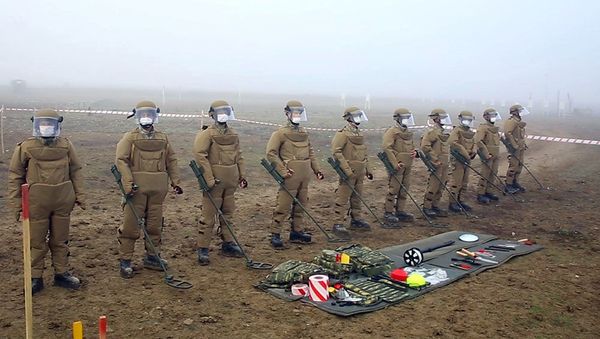 Türkiyəli hərbi istehkamçılar Qarabağda - Sputnik Азербайджан