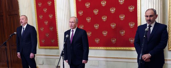 Трёхсторонняя встреча президентов России, Азербайджана и Армении - Sputnik Азербайджан