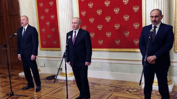 Трёхсторонняя встреча президентов России, Азербайджана и Армении - Sputnik Азербайджан