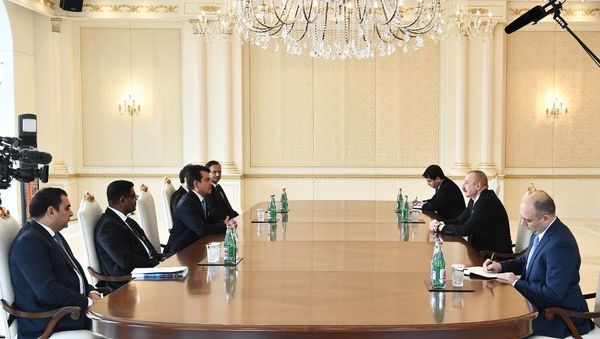 Prezident İlham Əliyev ICESCO-nun Baş direktorunun rəhbərlik etdiyi nümayəndə heyətini qəbul edib  - Sputnik Азербайджан