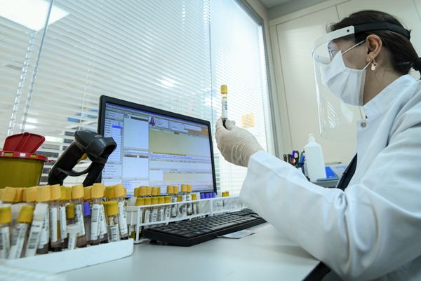 Bakıda klinikaların birində koronavirus testi - Sputnik Азербайджан