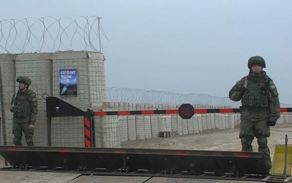 Российские миротворцы на наблюдательном посту в Агдере - Sputnik Азербайджан