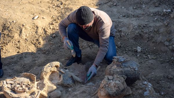 Археологические раскопки, фото из архива - Sputnik Азербайджан