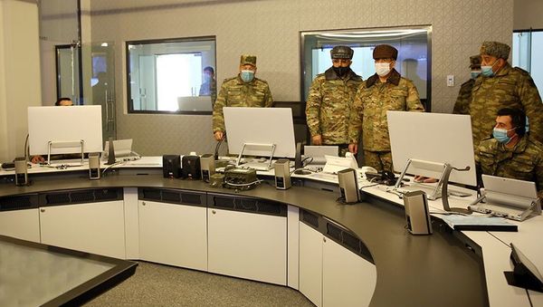 Закир Гасанов и руководящий состав министерства посетили Объединенный командный пункт - Sputnik Азербайджан