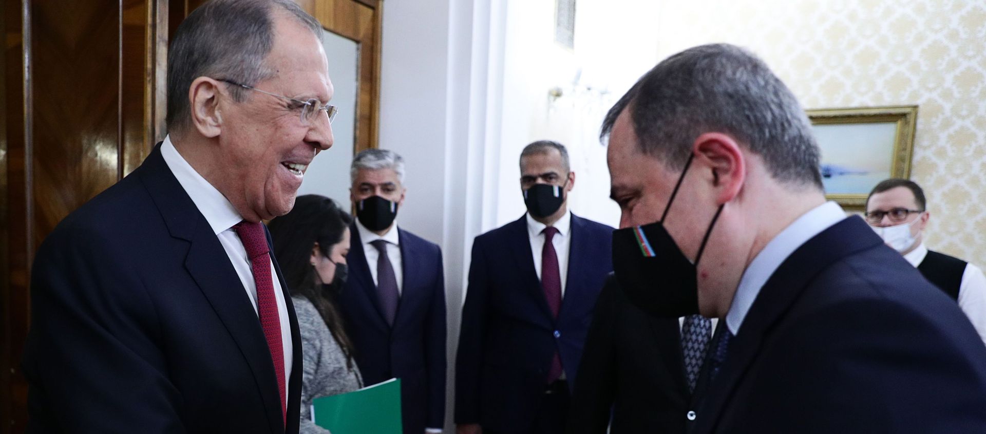 Встреча глав МИД РФ и Азербайджана С. Лаврова и Д. Байрамова - Sputnik Азербайджан, 1920, 01.04.2021