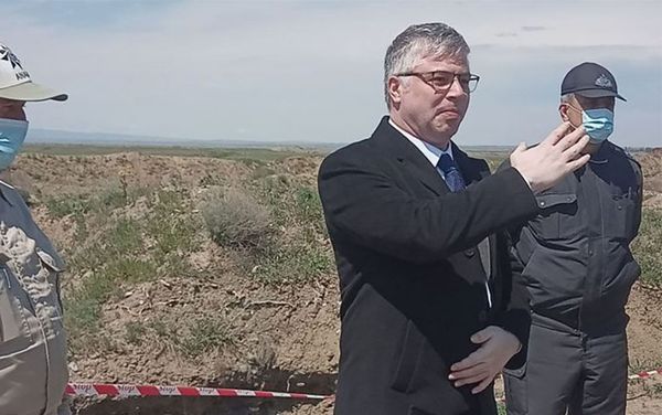 Делегация во главе с заместителем премьер-министра Украины Алексеем Резниковым посетила Агдам - Sputnik Азербайджан