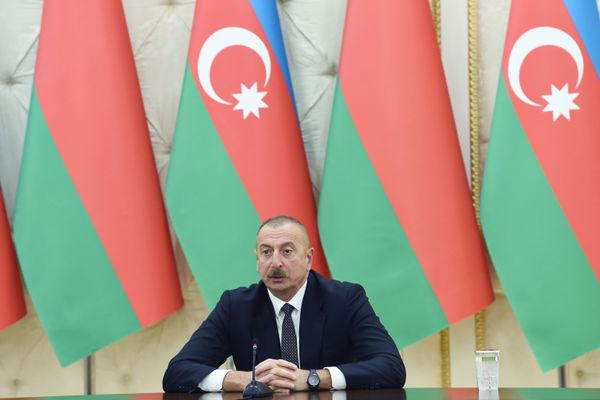 Президент Азербайджанской Республики Ильхам Алиев и Президент Беларуси Александр Лукашенко выступили с заявлениями для прессы - Sputnik Азербайджан