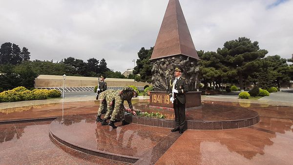 В Азербайджанской Армии проведены мероприятия по случаю 76-й годовщины Победы - Sputnik Азербайджан
