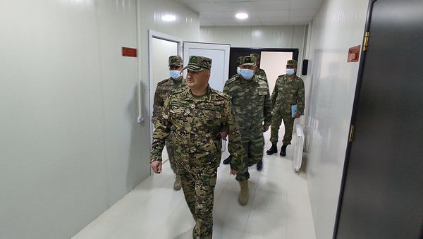 Azad edilmiş ərazilərdə modul tipli yeni hərbi hissə istifadəyə verilib  - Sputnik Азербайджан