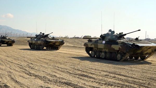 Naxçıvan Qarnizonu Qoşunlarında növbəti komanda-qərargah təlimi başlayıb - Sputnik Азербайджан