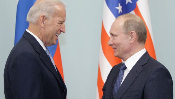 Встреча Владимира Путина и Джо Байдена, фото из архива - Sputnik Азербайджан