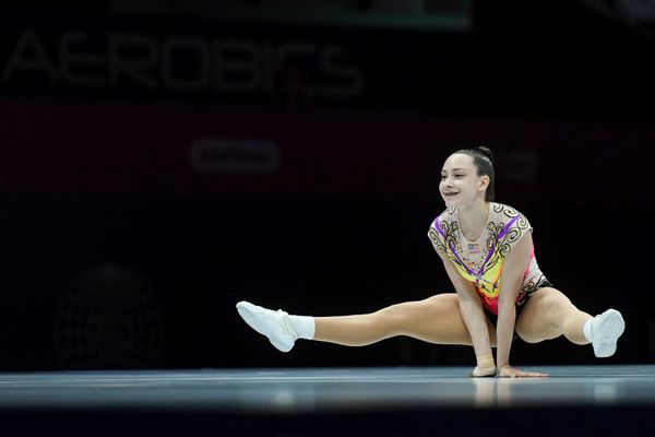 Менхивар Джайлинь (США) на чемпионате мира по аэробной гимнастике в Баку - Sputnik Азербайджан