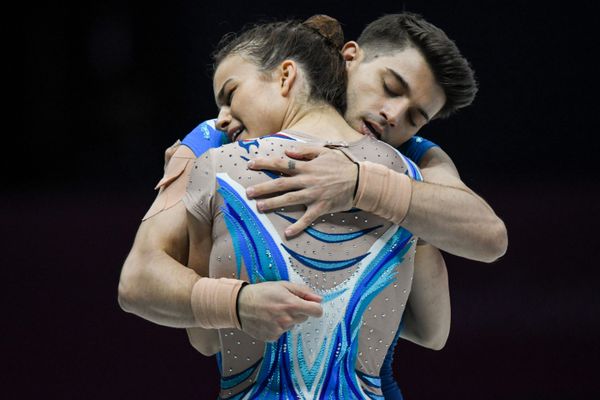 Выступление команды Болгарии по спортивной аэробике на 16-м чемпионате мира в Баку - Sputnik Азербайджан