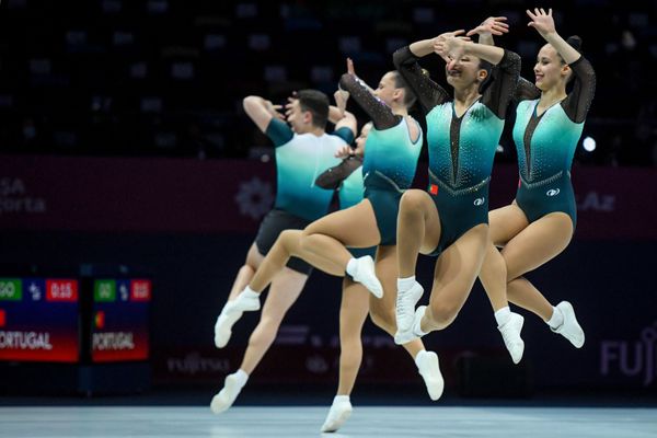 Выступление команды Португалии по спортивной аэробике на 16-м чемпионате мира в Баку - Sputnik Азербайджан