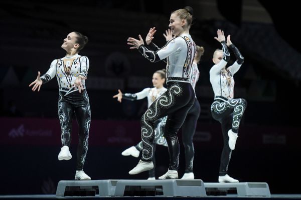 Выступление команды России по спортивной аэробике на 16-м чемпионате мира в Баку - Sputnik Азербайджан