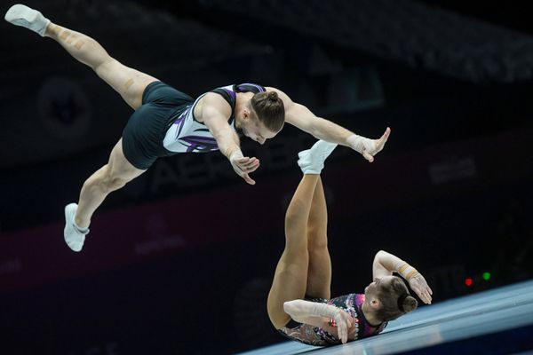 Выступление команды Венгрии по спортивной аэробике на 16-м чемпионате мира в Баку - Sputnik Азербайджан