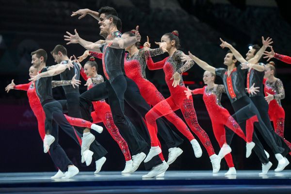 Выступление команды Италии по спортивной аэробике на 16-м чемпионате мира в Баку - Sputnik Азербайджан