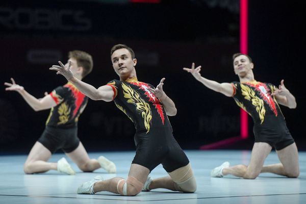 Выступление команды России по спортивной аэробике на 16-м чемпионате мира в Баку  - Sputnik Азербайджан