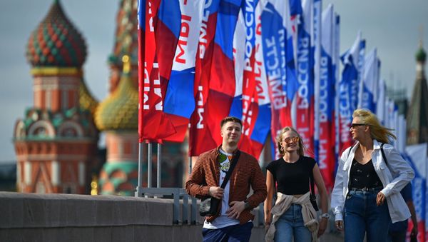 Празднование Дня России в Москве  - Sputnik Азербайджан
