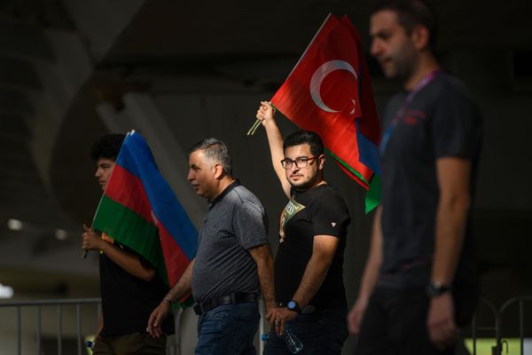Bakıda Türkiyə yığmasının azarkeşləri. - Sputnik Азербайджан