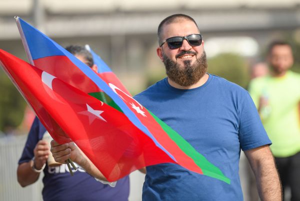 Bakıda Türkiyə yığmasının azarkeşləri. - Sputnik Азербайджан