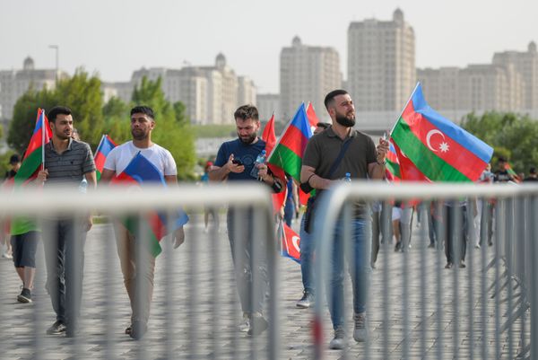 Bakıda Türkiyə yığmasının azarkeşləri. - Sputnik Азербайджан