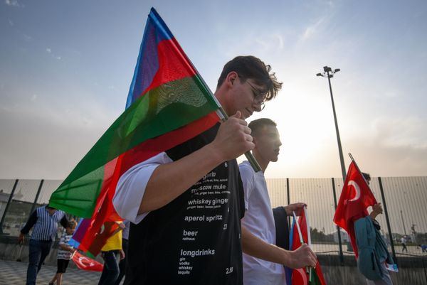Bakıda Türkiyə yığmasının azarkeşləri.  - Sputnik Азербайджан