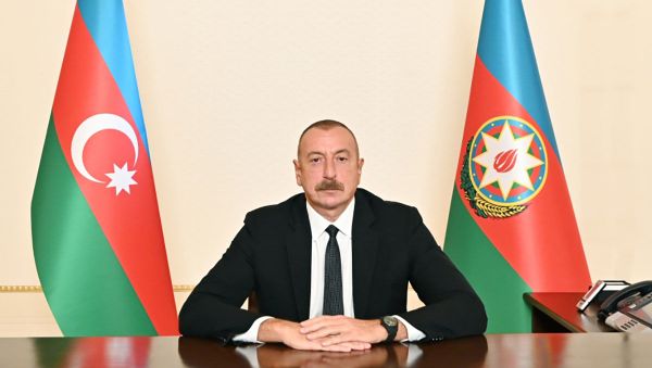 Президент Азербайджана Ильхам Алиев в ходе выступления на промежуточной конференции глав МИД стран Движения неприсоединения - Sputnik Азербайджан