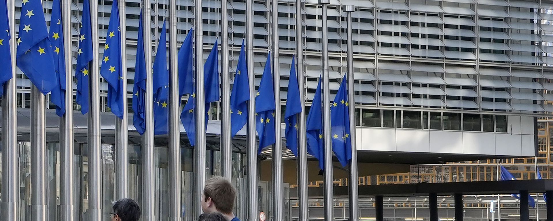 Флаги Европейского Союза (ЕС) в Брюсселе, фото из архива - Sputnik Азербайджан, 1920, 18.11.2021