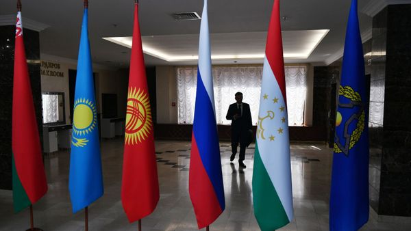 Флаги стран-участниц Организации Договора о коллективной безопасности (ОДКБ), фото из архива - Sputnik Азербайджан