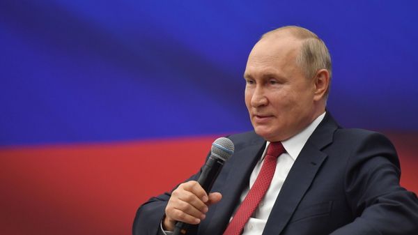  Встреча президента РФ В. Путина с представителями партии Единая Россия.  - Sputnik Азербайджан